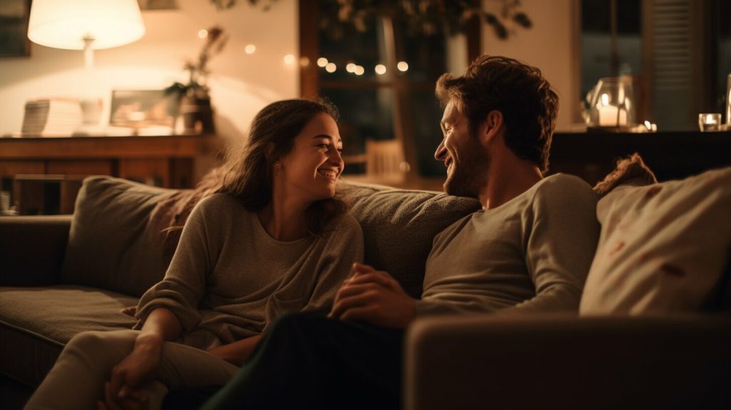 Couple discussing erectile dysfunction.