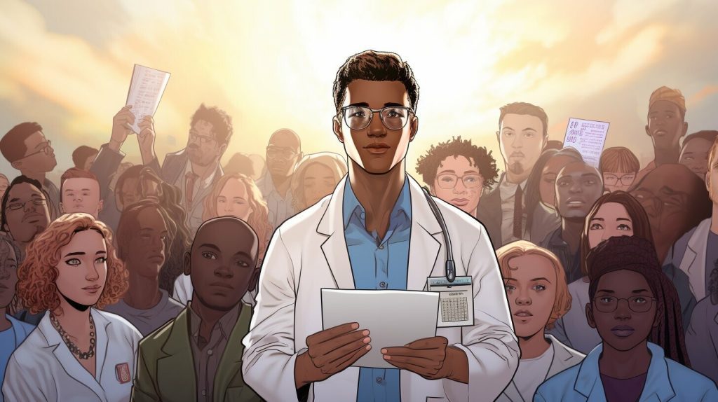 Doctor prescribing medication for erectile dysfunction.